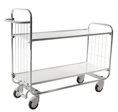 Series 8000 Shelving Trolley – Electrogalvanised Flex Cart with Central Lock – 250 kg Capacity (1395 × 470 × 1120 mm)
