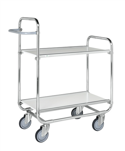 Series 8000 Shelving Trolley – Electrogalvanised Flex Cart – 2 Shelves, 125kg per Shelf (1195 × 470 × 1120 mm)