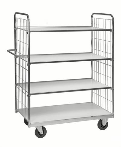 Series 9000 Shelving Trolley – Electrogalvanised – 300 kg Capacity (1390 × 650 × 1695 mm)