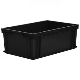 Recycled 43.8 Litre Euro Stacking Box – Solid Sides & Base with Hand Grips