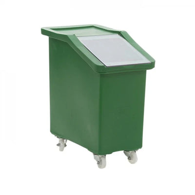 65 Litre Ingredients Trolley with Opaque Flap Lid – Food Approved | Mobile Storage Bin