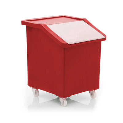89 Litre Ingredients Trolley with Clear Flap Lid – Food Approved Mobile Storage Bin