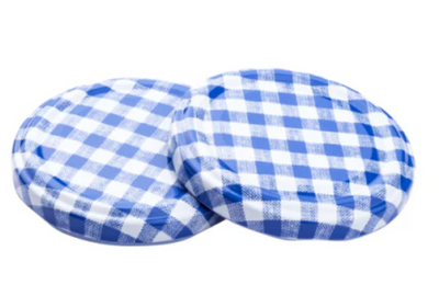 63MM Niebieskie Nakrętki w Kratkę z Odkręcanym Wieczkiem