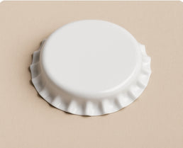 Białe kapsle koronkowe do butelek piwa – 26mm