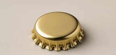 Złote kapsle koronkowe do butelek piwa – 26mm