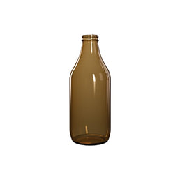 330ml Amber Stubby Beer Bottle – Lightweight UV Protective Glass (Approx. 200g)