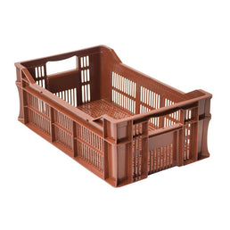 Plastikowa skrzynka rolnicza – 500x300x180mm – 20,5 litra – Perforowana, przeznaczona do kontaktu z żywnością