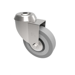 Light Duty Swivel Castor – Bolt Hole Fitting – Grey Rubber Wheel