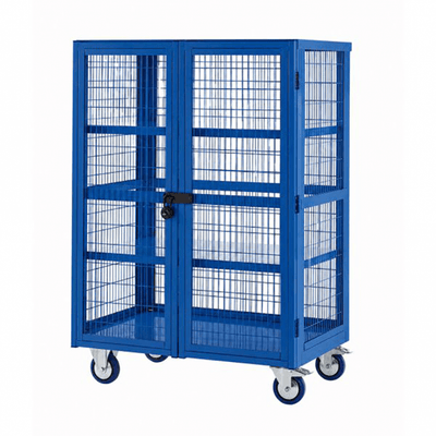 Boxwell Heavy Duty Shelf Truck with Doors 1355 x 900 x 600mm 500kg Capacity