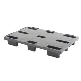 Paleta z tworzywa sztucznego – 1140x760x155mm – Zamknięta powierzchnia – Możliwość układania w stos – 9 nóg