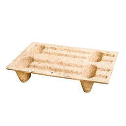 Paleta wystawowa z prasowanej sklejki – 600x400x120mm – 4 nogi – do układania w stos – nośność 250kg