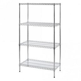 Anti-Bacterial Epoxy Coated Wire Shelving – 460mm Depth Shelf Unit