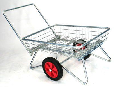 Wheelbarrow Style Garden Centre Trolley (Heavy Duty Wire Basket)