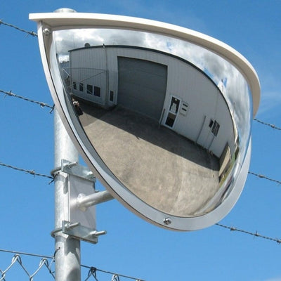 Heavy Duty Outdoor Half Dome Mirror, 180° Viewing Angle, 900 x 450mm