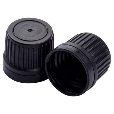 Black Dropper Cap DIN18 – 18mm Bottle Closure