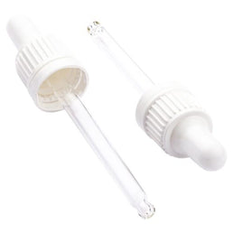 50ml White Tamper Evident Pipette – Dropper Assembly for Glass Bottles