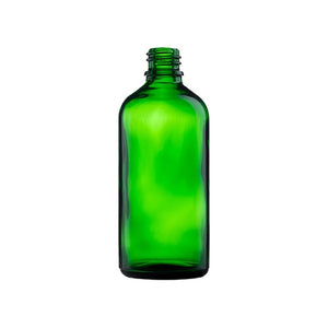 100ml green glass dropper bottle for oils and serums supplied by AB Handling