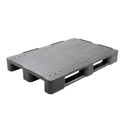 Wzmocniona paleta plastikowa – 1200x800x145mm – zamknięta powierzchnia – podniesiona krawędź – 1600kg obciążenie dynamiczne – 7000kg statyczne – 3 podkładki
