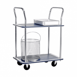 Steel 2 Shelf Trolley with Anti-Slip Shelves, 120kg Capacity, 725 x 470 x 950mm