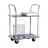 Steel 2 Shelf Trolley with Anti-Slip Shelves, 120kg Capacity, 725 x 470 x 950mm