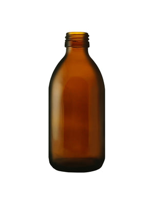 300ml bursztynowa butelka szklana Alpha