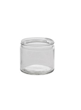 250ml Słoik Squat z białego szkła flint